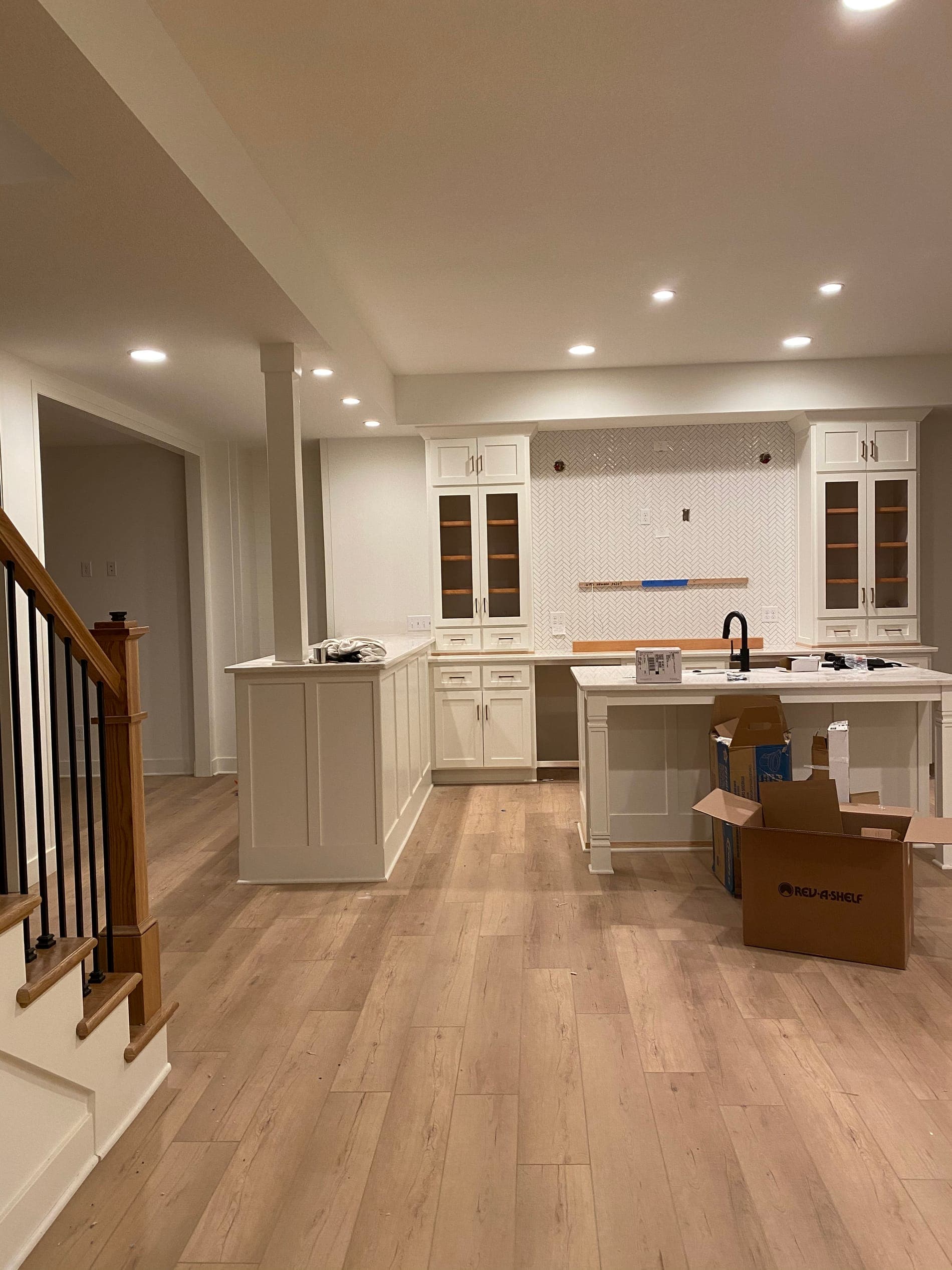 Wood-look luxury vinyl plank flooring in a serene bedroom